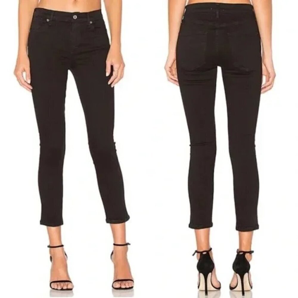 AGOLDE Sophie Crop Jeans Style A018-799 Cut 45904 96 Black Size‎ 24